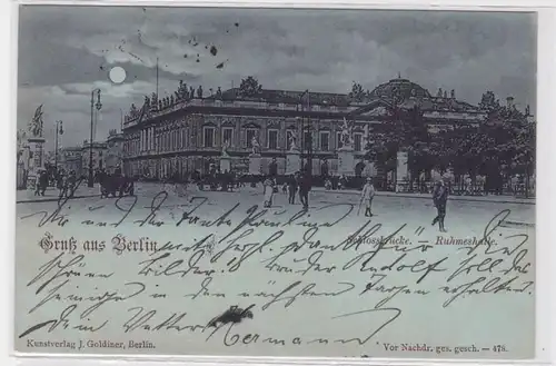 86726 Carte de la Lune Salutation de Berlin Pont du Château de Gaumeshalle 1898