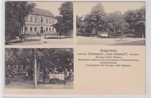 86899 Mehrbild Ak Belgershain Restaurant 'Zum Bahnhof' 1913