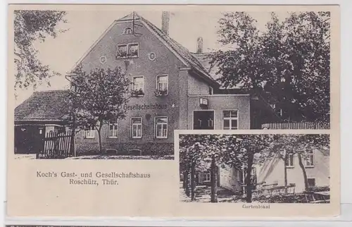 87415 AK Roschütz Thüringen - Koch's Gast- und Gesellschaftshaus, Gartenlokal