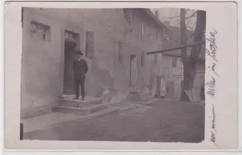 87851 Foto Ak Lucka Sachsen-Altenburg Wohnhaus 1928