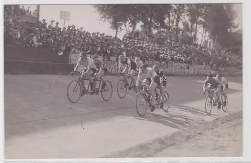 87891 Foto Ak Leipzig Radrennen um 1920