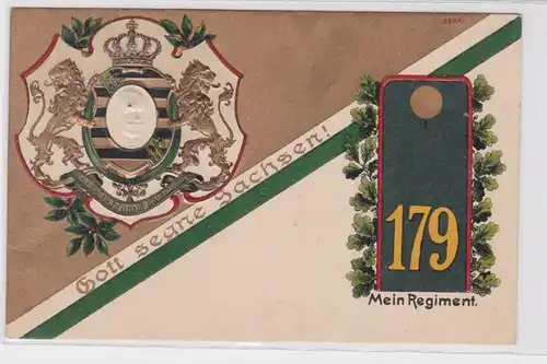 88103 Feldpost Präge Ak Sachsen Regiment 179, 1915