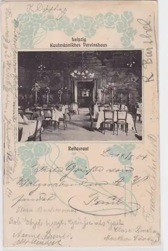 88294 Ak Leipzig Restaurant Kaufmännisches Vereinshaus 1904