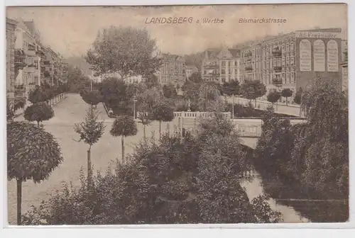 88549 Feldpost Ak Landsberg a.W. Gorzów Wielkopolski Bismarckstrasse 1915