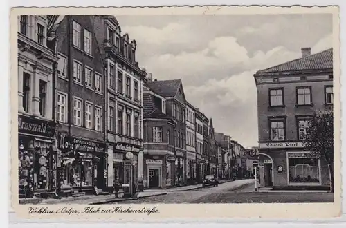 88550 Ak Wehlau en Prusse orientale Vue sur la route de l'église 1939