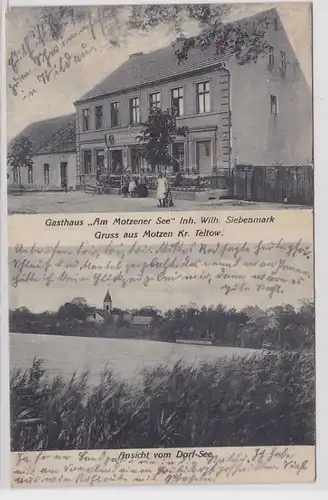 88571 Mehrbild Ak Gruß aus Motzen Kreis Teltow Gasthaus 1927