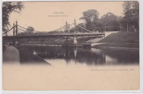 89036 AK Lubeck - Pont Mühelthor Vue totale vers 1900