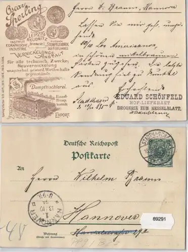 89291 DR Plein de choses Carte postale PP9/B27 Oscar Sperling Leipzig Reudnitz 1895