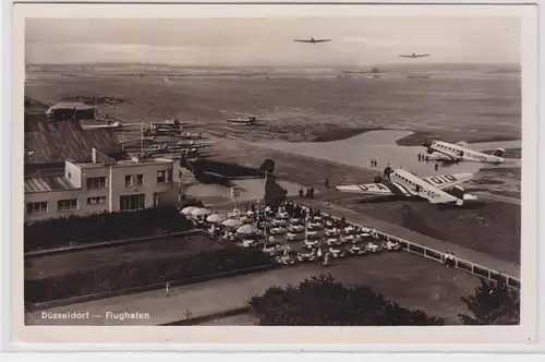 89464 Ak Düsseldorg Flughafen mit Flugzeugen 1939