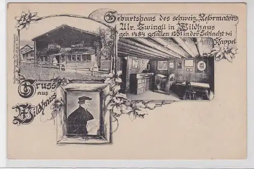 895115 Multi-image Ak Salutation de Wildhaus Lieu de naissance d'Ulr.Zwingli vers 1910