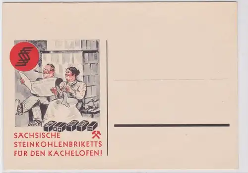 89822 Reklame Ak Sächsischer Zechen Koks um 1930