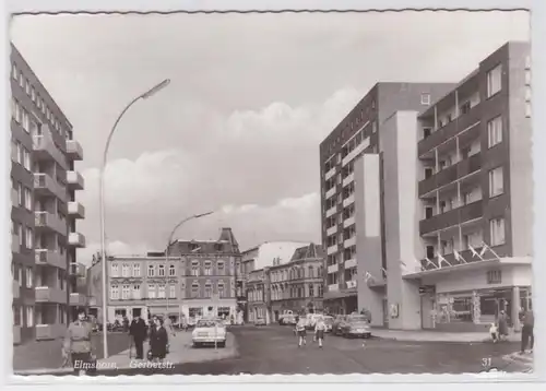 89883 AK Elmshorn - Gerberstraße, vue sur la route avec les voitures 1956