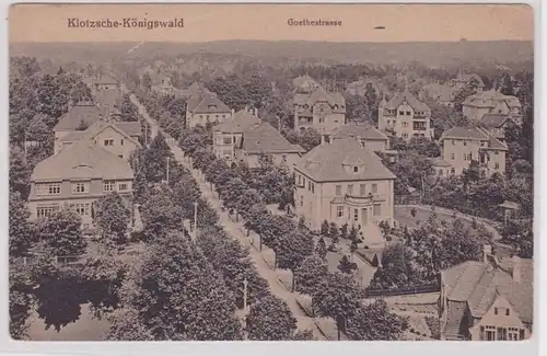 89981 Ak Klotzsche Königswald Goethestrasse um 1930