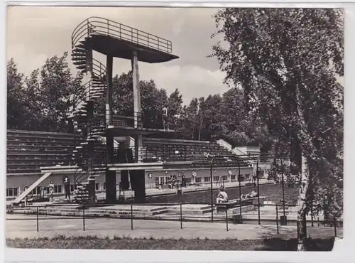 90057 AK Lutherstadt Wittenberg-Piesteritz - Schwimmbad im Volkspark (NAW erbaut