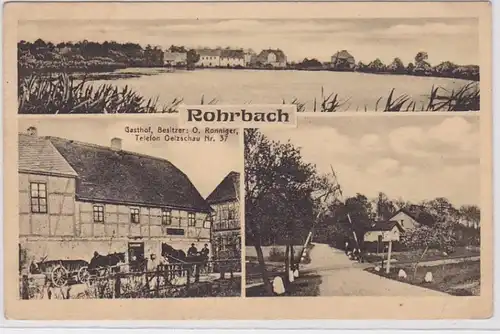 90206 AK Rohrbach - Gasthof, Bes. O. Ronniger, Telefon Oelzschau Nr. 37 - 1929