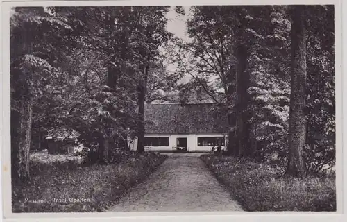 90251 AK Masuren - Insel Upalten, kleines Häuschen / Ferienhaus im Wald um 1930