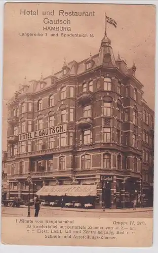 90869 AK Hambourg - Hôtel & Restaurant Gautch Langereihen & Spadenteich vers 1920