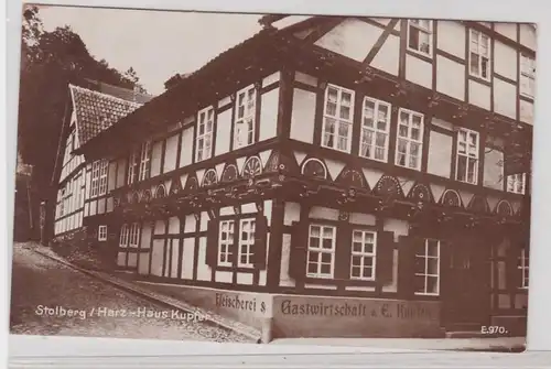 91242 AK Solberg /Harz - Haus Kupfer, Fleischerei & Gastwirtschaft um 1920