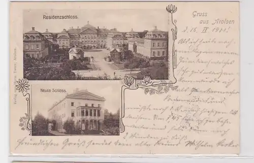91267 Multi-image AK Gruss d'Arolsen - Château de résidence & Nouveau châteaux 1901