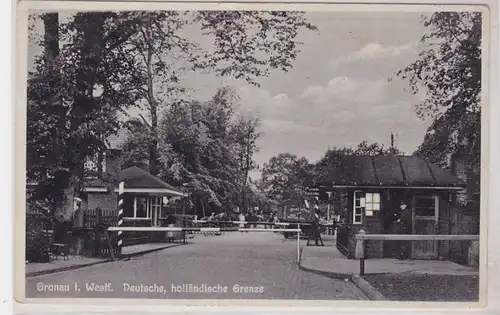 91269 Ak Gronau in Westfalen deutsche, holländische Grenze um 1940