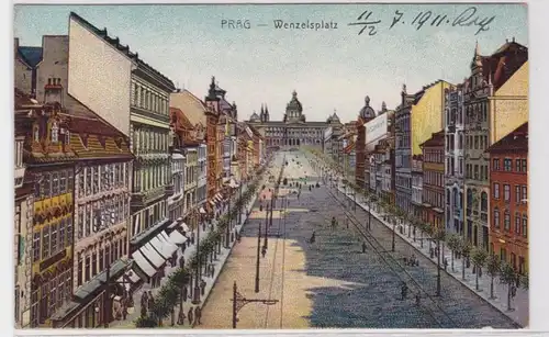 91377 Ak Prague Wenceselsgasse 1911