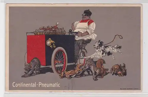 91570 Publicité Humor Ak Continental Pneumatic Imbibegitung vers 1914