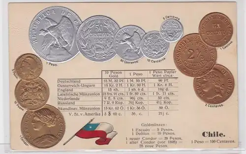 91598 Grage Ak avec des images de pièces Chili vers 1910