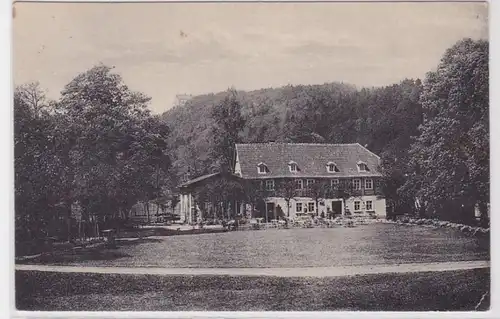 92930 Ak Selkemühle bei Ballenstedt Hotel 'Burg Anhalt' 1917