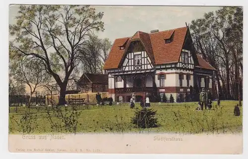 93412 AK Gruss de Nauer - Stadtforsthaus, Schweizwerkhaus avant chasseur 1905