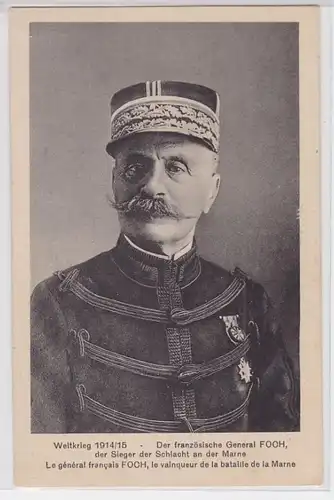 93817 Ak le général français Foch le vainqueur de la bataille sur la Marne 1915