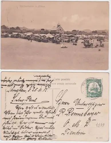 93984 Ak Taitungtschen Kiautschau China Wochenmarkt in Litsun 1912