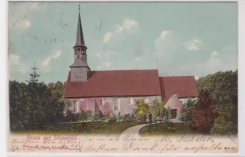 94179 Ak Gruss de l'église de Schenefeld 1903