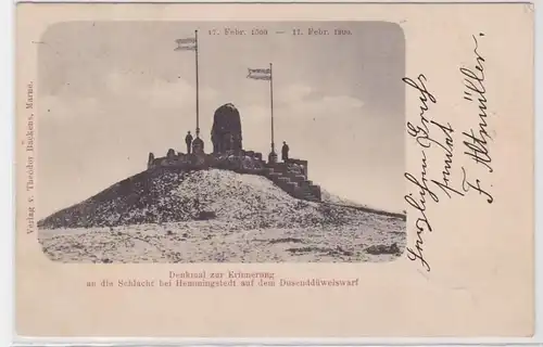 94182 Ak Monument à la mémoire de la bataille à Hemingstedt 1900