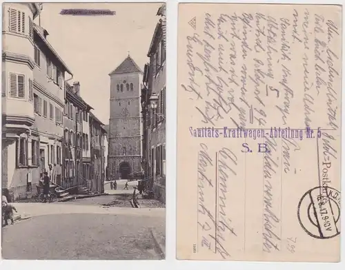 94295 Feldpost Ak Zabern Sanitäts Kraftwagen Abteilung Nr.5, 1917