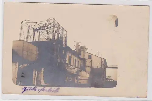 94317 Photo AK détruite et détruit l'usine de sucre du front ouest 1ère guerre mondiale