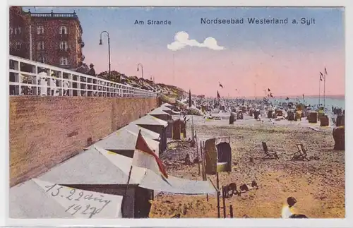 9433 Ak Mer du Nord Bad Westerland à Sylt sur la plage vers 1910