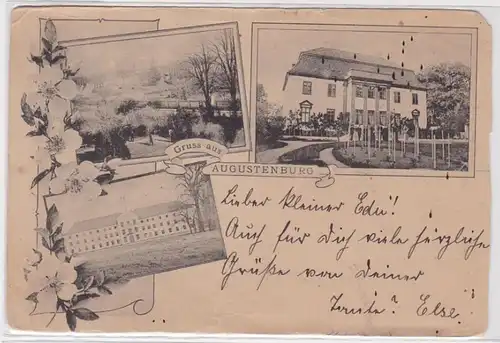 94676 AK Gruss d'Augustenburg - différentes vues de la localité 1899