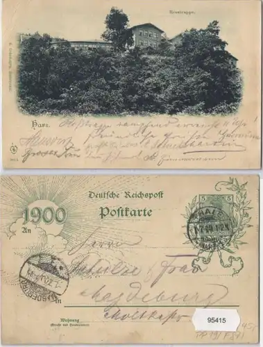 954115 DR entier carte postale PP19/F87 Résine Rosstrappe 1900