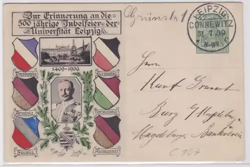 95482 DR Plein de choses Carte postale PP27/C107/1 Leipzig Jubilé universitaire 1909