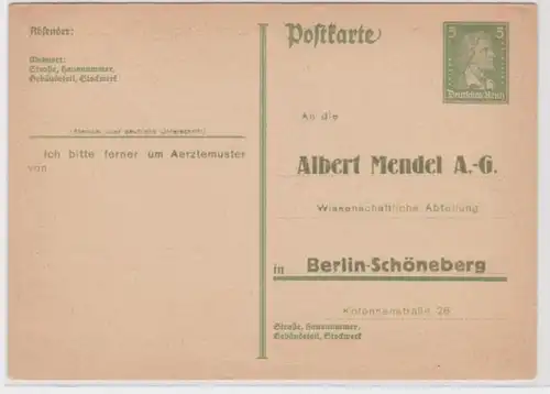 95778 DR Ganzsachen Postkarte P175 Zudruck Albert Mendel AG Berlin Schöneberg