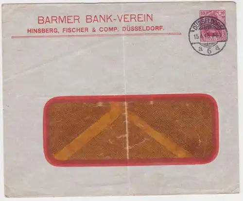 95858 DR Ganzsachen Umschlag PU27/B22 Barmer Bank Verein 1915