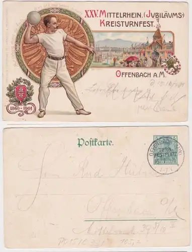 95861 DR Plein de choses Carte postale PP15/C33 Rundturnfest Offenbach a.M. 1901