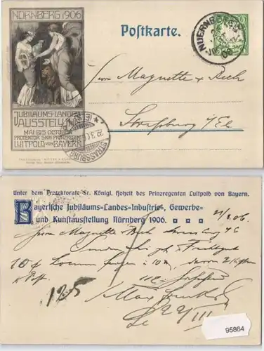 95864 DR Plein de choses Carte postale Bayern Jubiléums-Landes-Exposition Nuremberg 1906