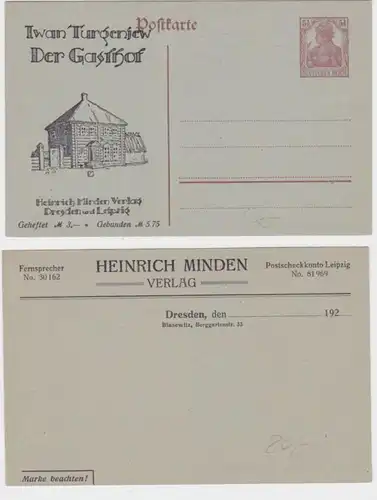 96612 DR Carte postale complète P109 Zuschrift Heinrich Minden Verlag Dresden