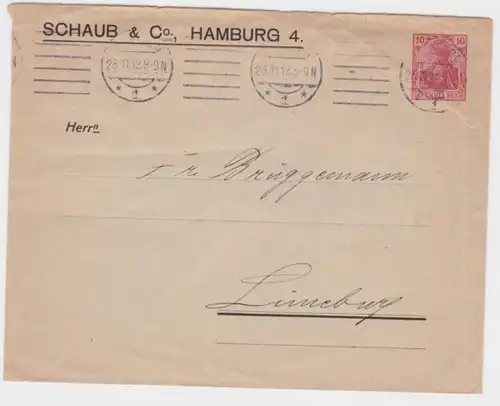 96617 DR Ensemble des affaires Enveloppe PU Entreprise Schaub & Co.Hamburg 1912