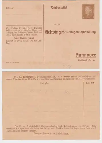 96749 DR Ganzsachen Postkarte PP106/B19 Helwingsche Verlagsbuchhandlung Hannover