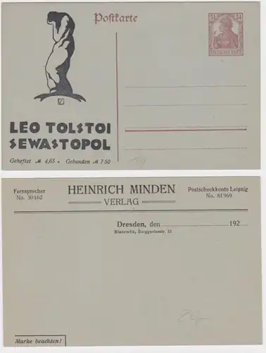 96861 DR Carte postale complète P109 Zuschrift Heinrich Minden Verlag Dresde