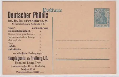 96995 DR Ganzsachen Postkarte P120 Zudruck dt. Phönix Versicherung AG Frankfurt