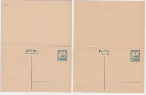 97302 DR Plux entiers Carte postale P10 Colonies allemandes Cameroun avec carte de réponse