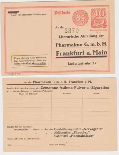 97375 DR Plok-inkach Carte postale P153 Zuschriften Pharman GmbH Frankfurt am Main